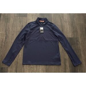 KJUS Dane Midlayer Half-Zip Blue Pullover UPF 50+ Mens Size 50 M NEW With Tags